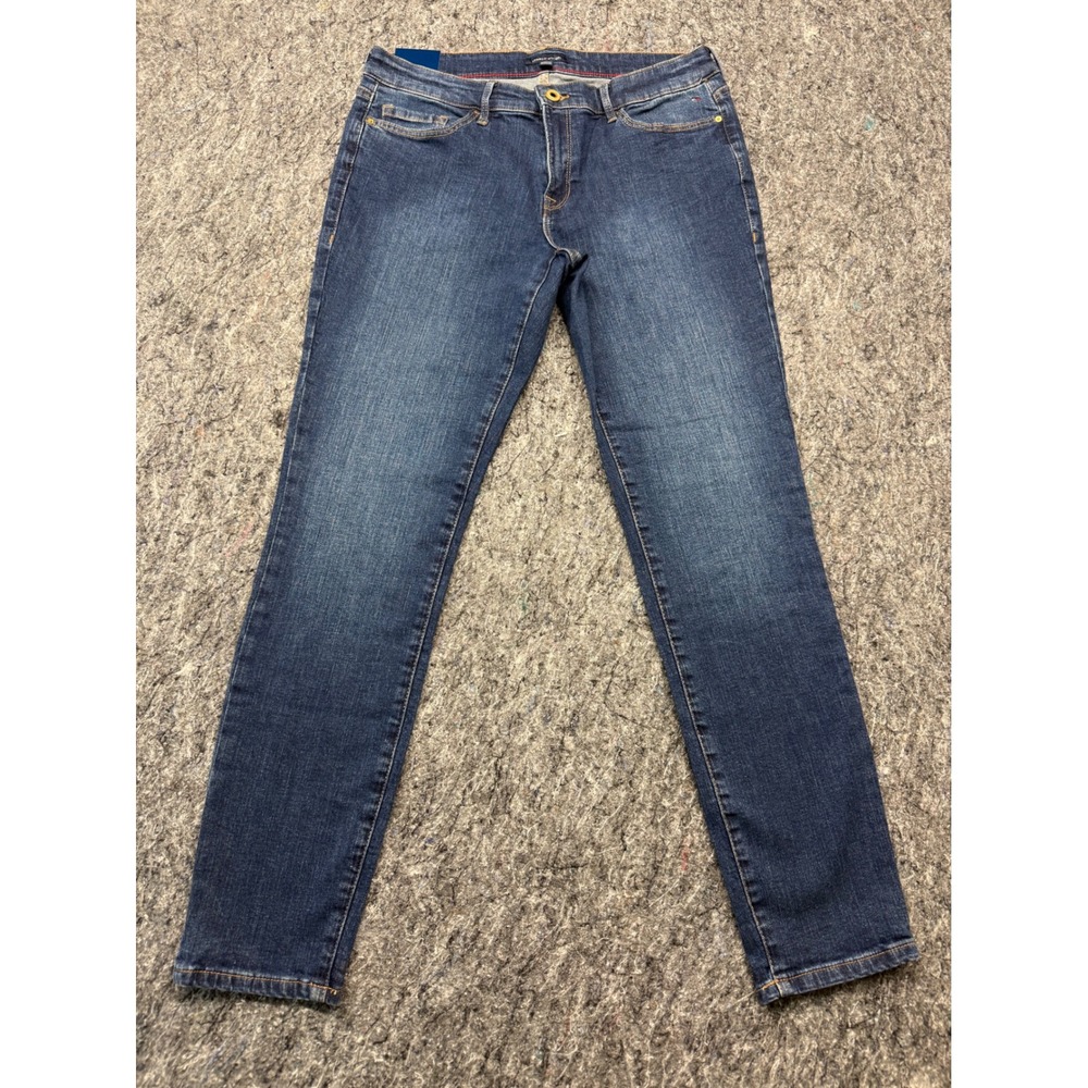 Tommy Hilfiger Womens Skinny Jeans Dark Wash Blue Denim Size 6 Stretch